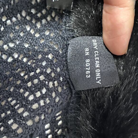 Moda International Faux Fur Knit Wrap Cadigan Gothic Retro Mob Wife - Picture 11 of 11